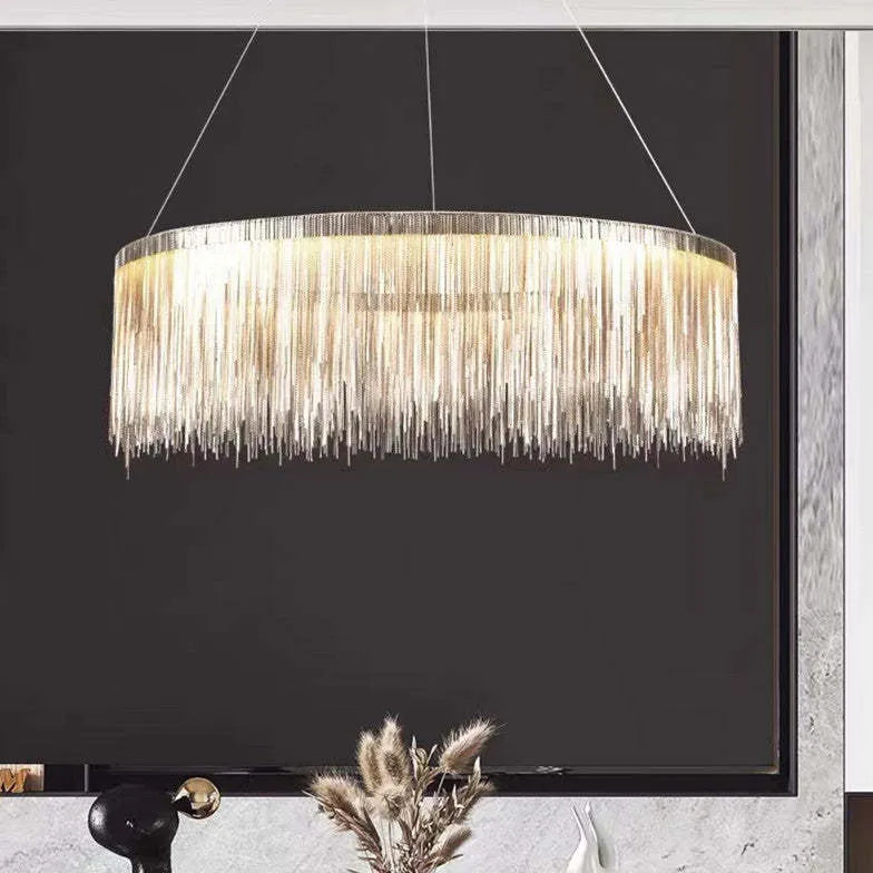 Ring-shaped Tassel Modern Luxury Pendant Light