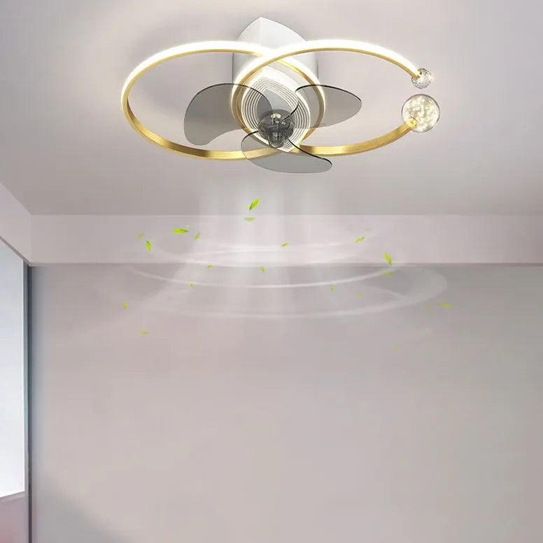 Ventilador de luz estilo nórdico para dormitorio