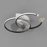 Ventilador lámpara de techo con luz diseño creativo para dormitorio