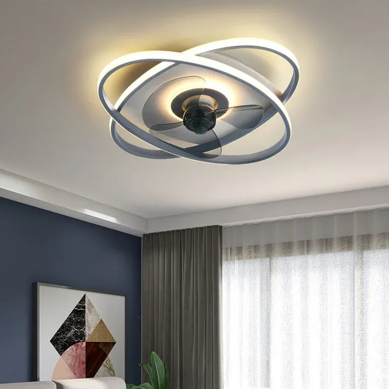 Lámpara de techo led moderna con ventilador