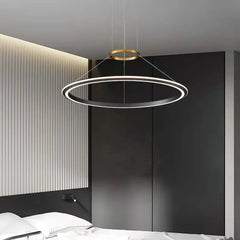 Lámpara colgante de restaurante de anillo circular estilo moderno y minimalista