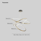 Multi-Light Circular Luxury Gold LED Pendant Light