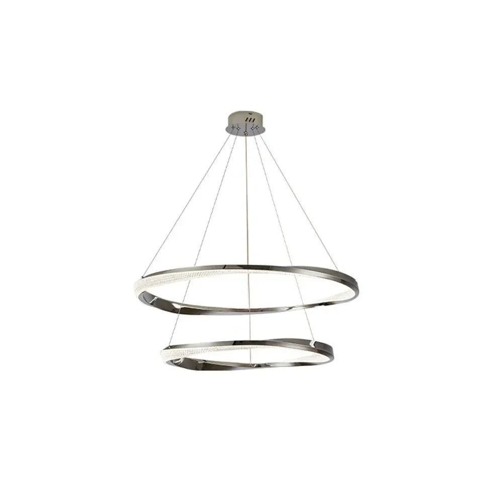 Lampara colgante aros LED diseño moderno y lujoso para salón
