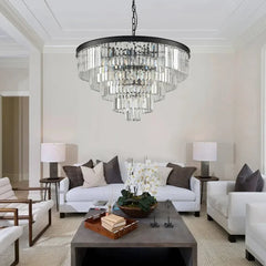 Candelabro cristal para salón moderno y lujoso