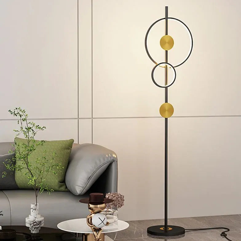 Multi-Circle Metal Modern Floor Lamp