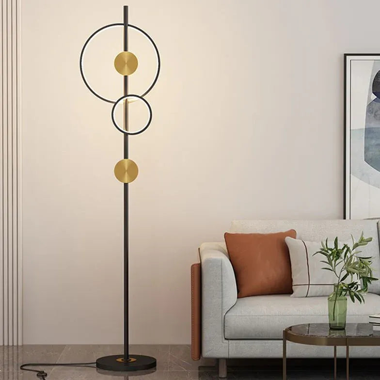 Multi-Circle Metal Modern Floor Lamp