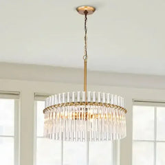 Lámpara colgante de sala de estar de cristal lujo ligero