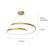Lampara LED colgante circular diseño moderno y creativo