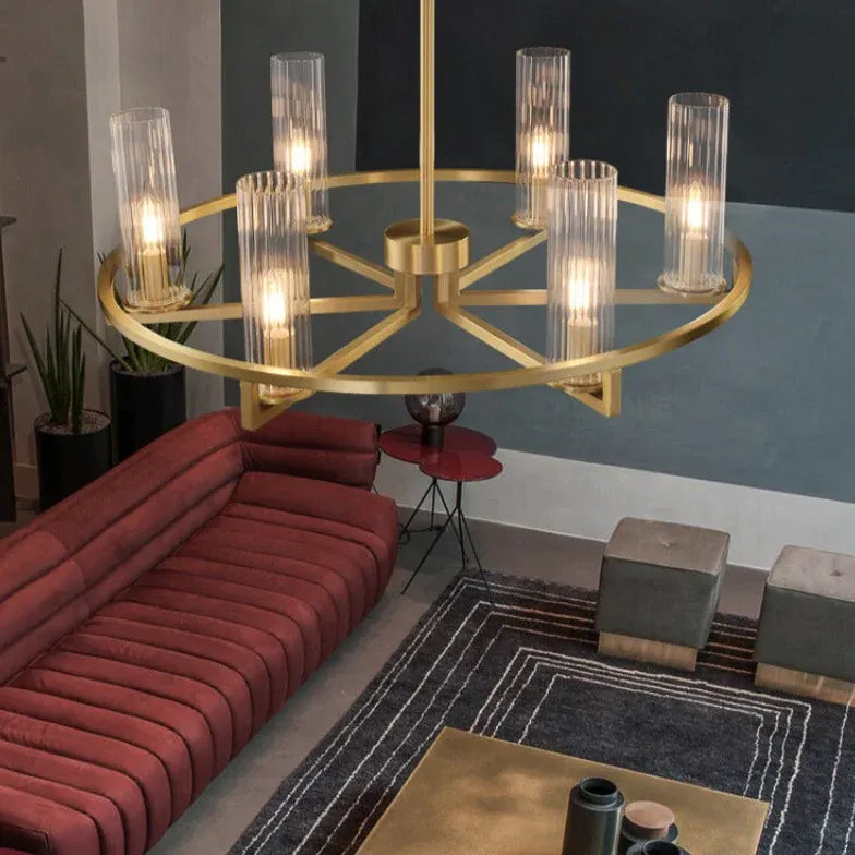 Ring-Frame Design Living Room Gold Chandelier