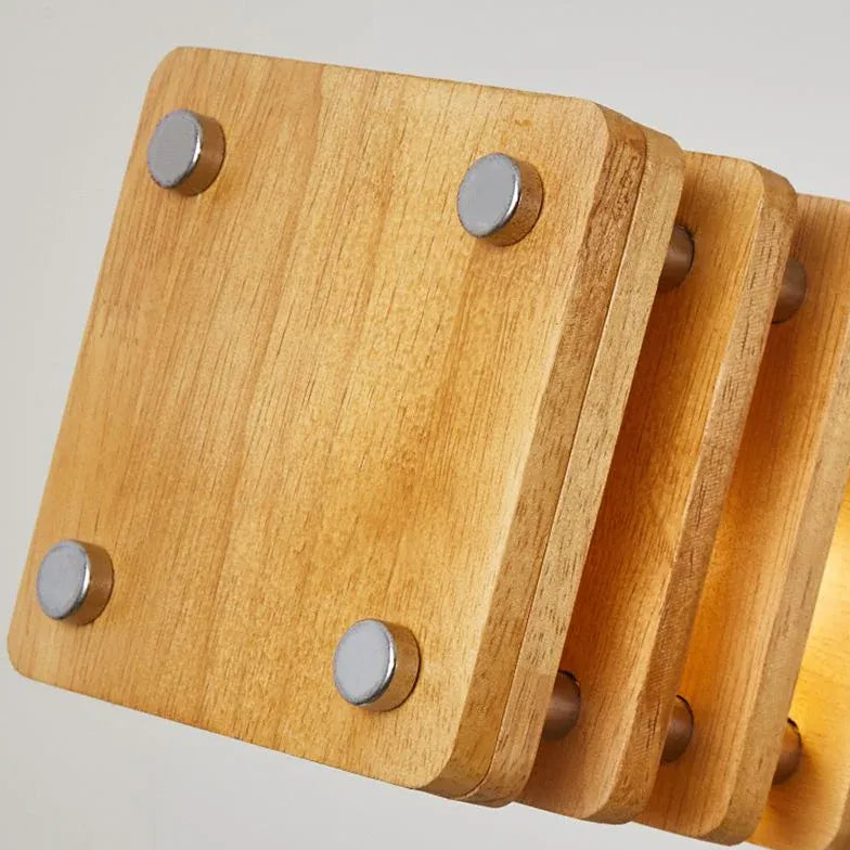 Diseño rectangular de madera Luz de colgante