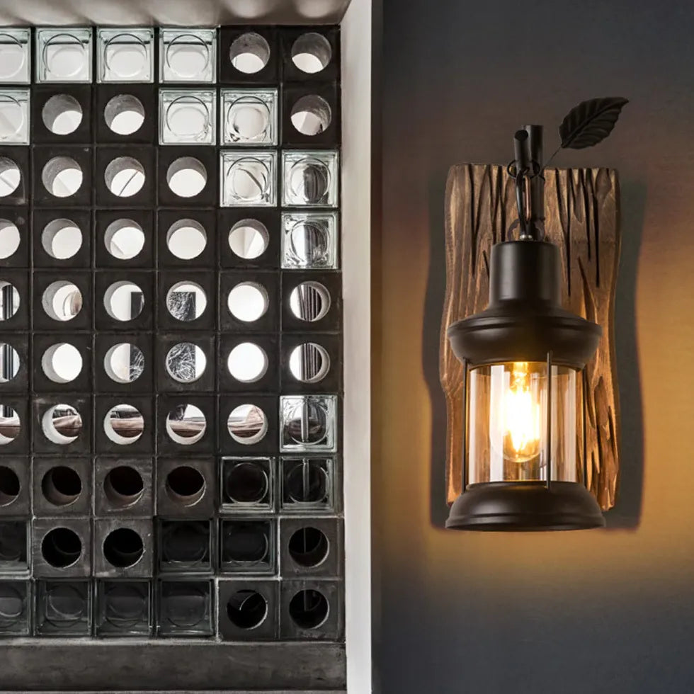 Wooden Lantern Vintage Wall Lights