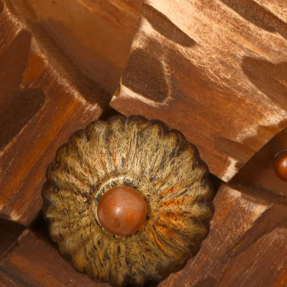 Lámparas de pared vintage de madera con forma de farol de vela 