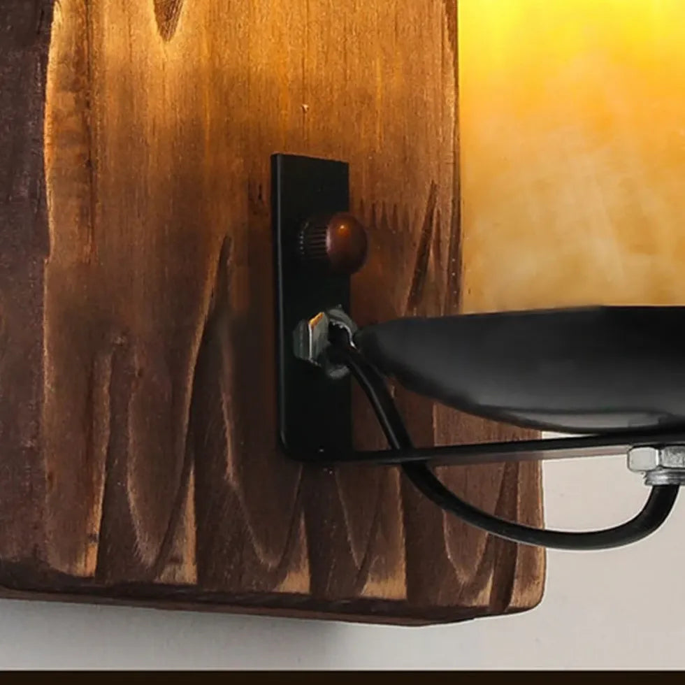 Candle Wall Sconce Lighting Wooden