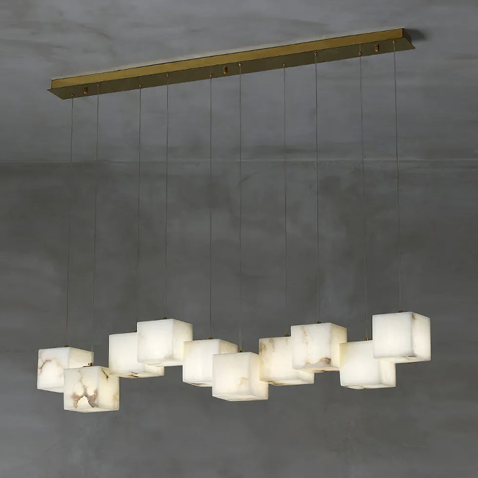 Geometric Cube Modern LED Dining Room Pendant Light