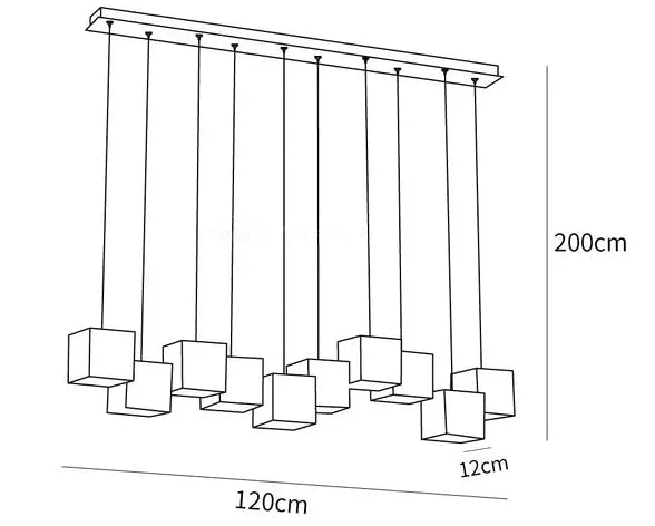 Cubo geométrico LED MODERNE LED Luz colgante