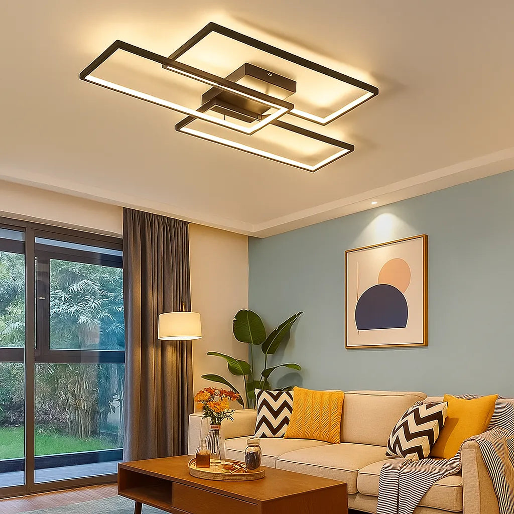 Lámpara de Techo LED Moderna de Diseño Creativo Geométrico y Regulable para Salón