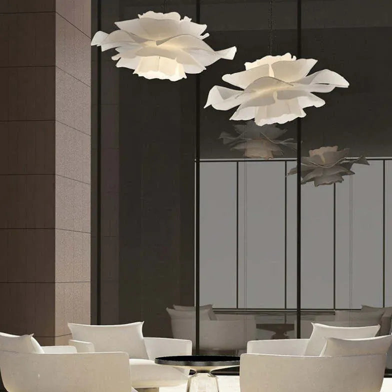 Flower-shaped White Dining Room Pendant Light