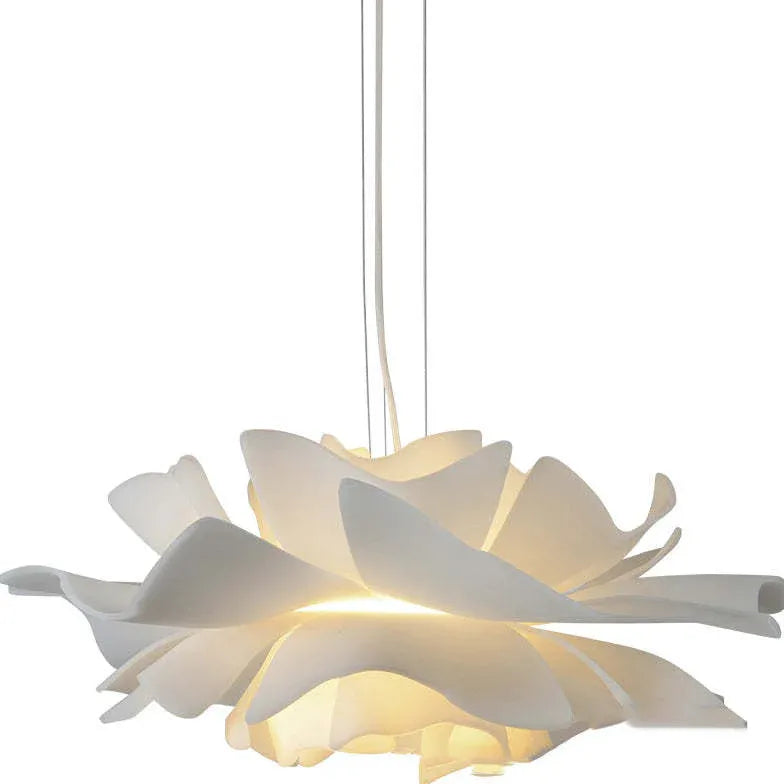 Flower-shaped White Dining Room Pendant Light