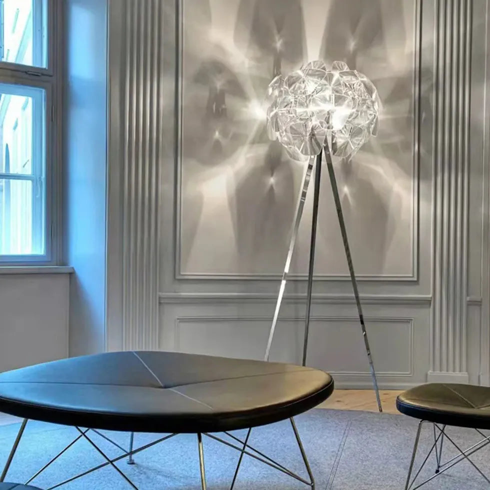 PMMA Spherical Decorative Tripod Floor Lamp