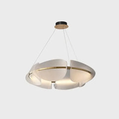 Lámpara colgante circular con forma de pétalos para comedor de estilo moderno