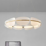 Segmented Circular Frame White LED Pendant Light