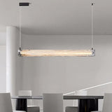 Luz colgante de comedor de LED negro rectangular