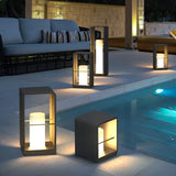 Lámpara solar de jardín LED IP65 con diseño moderno negra para terraza