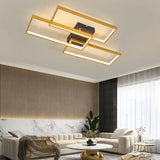 Black Geometric Frame LED Living Room Ceiling Light