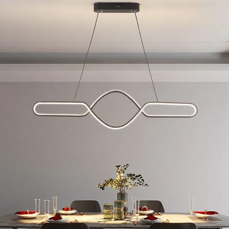 Wave-shaped Streamlined LED Pendant Light