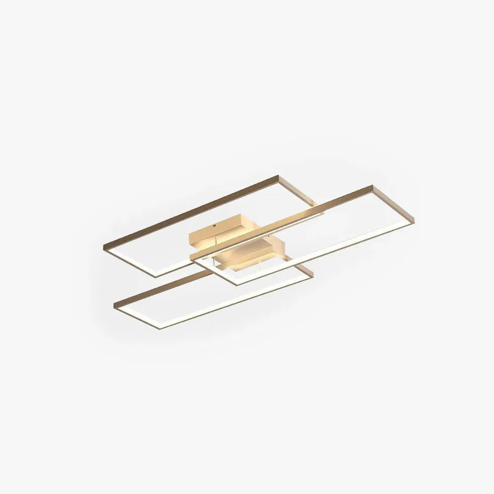 Rectangular Geometric Black LED Ceiling Light