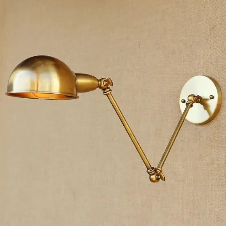 Lámparas de lectura para salón estilo retro de cobre