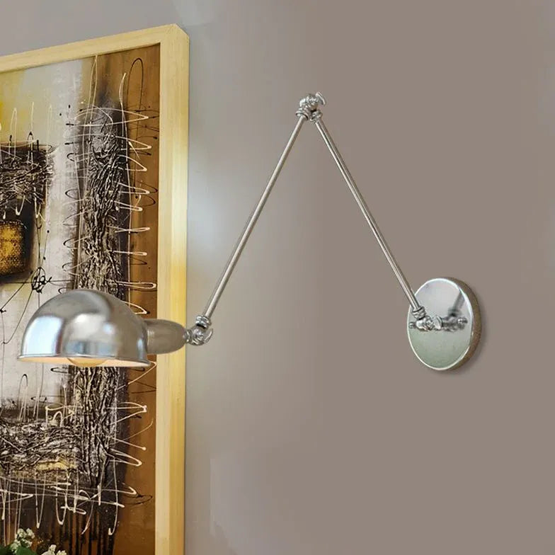 Nickel Wall Light for Bedroom