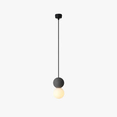 Lampara colgante cemento de diseño moderno y minimalista para dormitorio