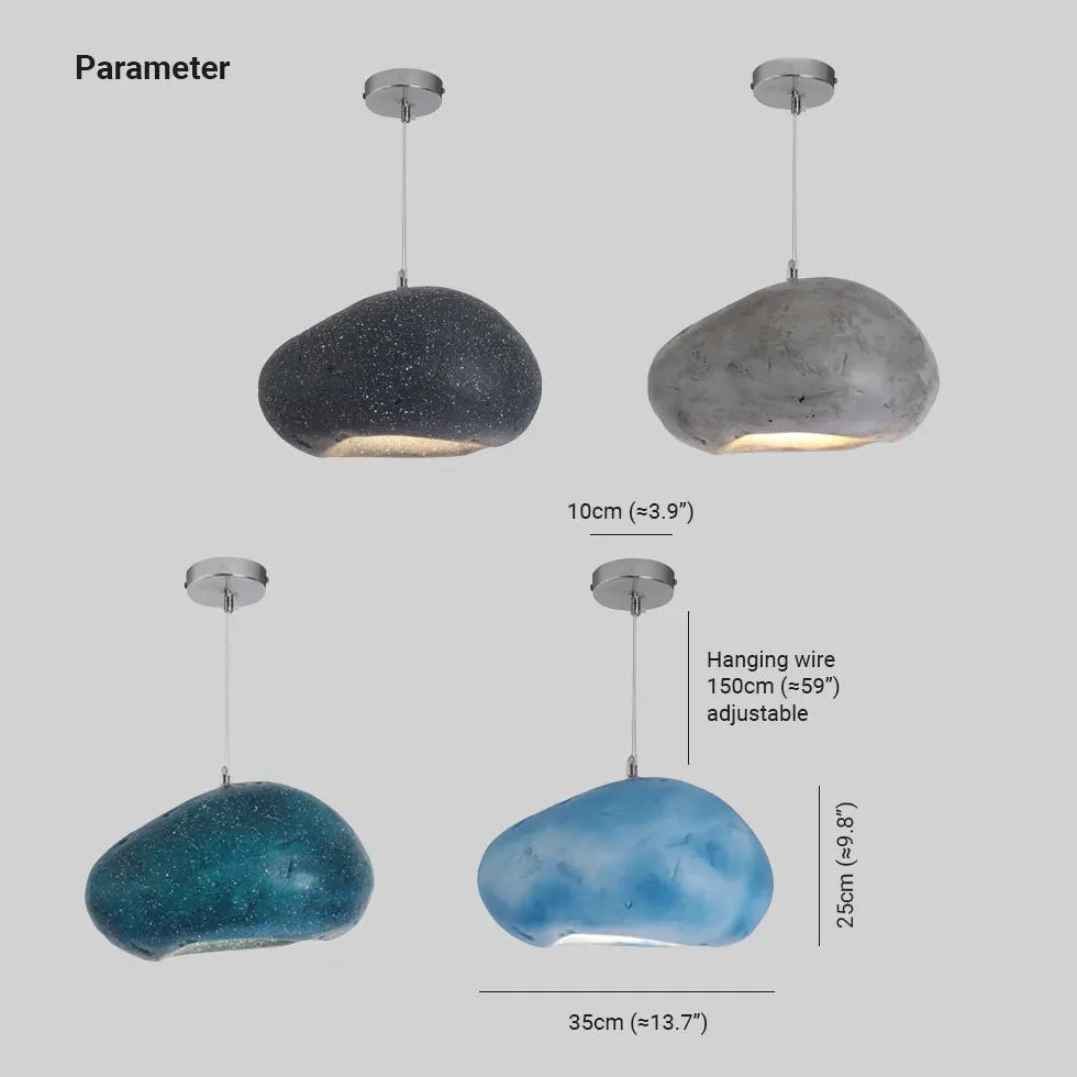 Lámpara colgante moderna con pantalla moteada de forma irregular 