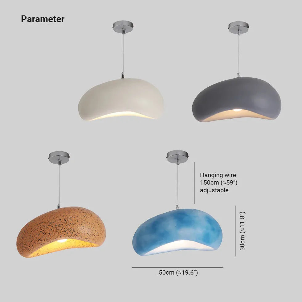 Pebble Texture Lampshade Modern Pendant Light