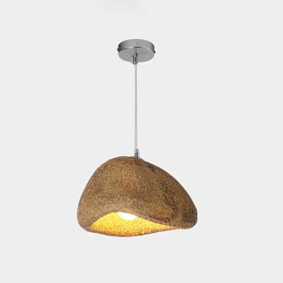 Irregular Pebble Texture Lampshade Modern Pendant Light