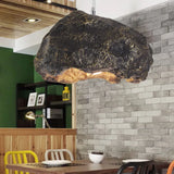 Irregular Imitation Rock Lampshade Modern Pendant Light