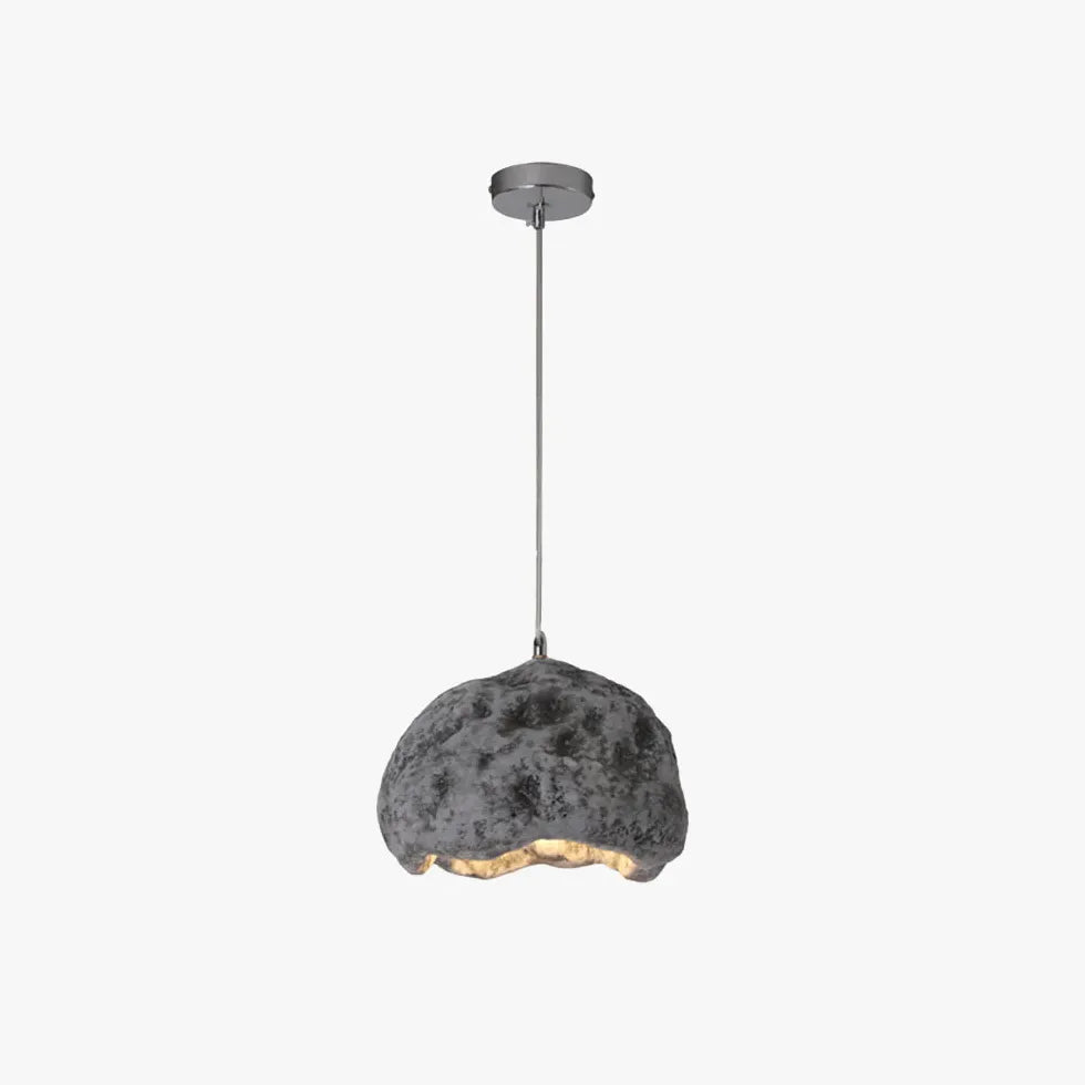 Faux Stone Resin Single Bedroom Pendant Light