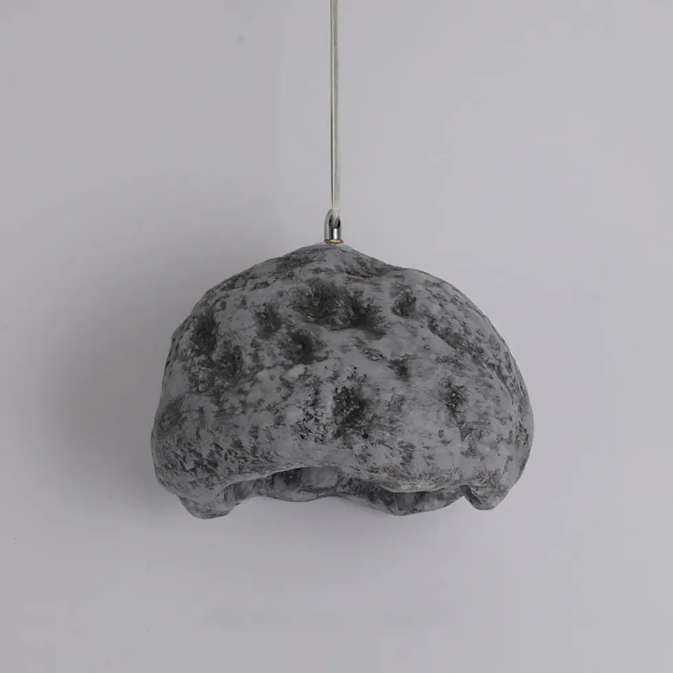 Faux Stone Resin Single Bedroom Pendant Light