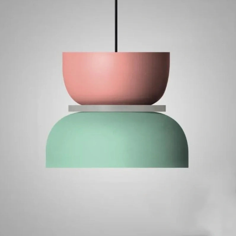 Lámpara Colgante para Comedor Diseño de Doble Tazón Estilo Nórdico