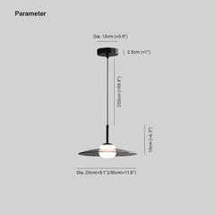 Lámpara Colgante de Vidrio Minimalista para Dormitorio