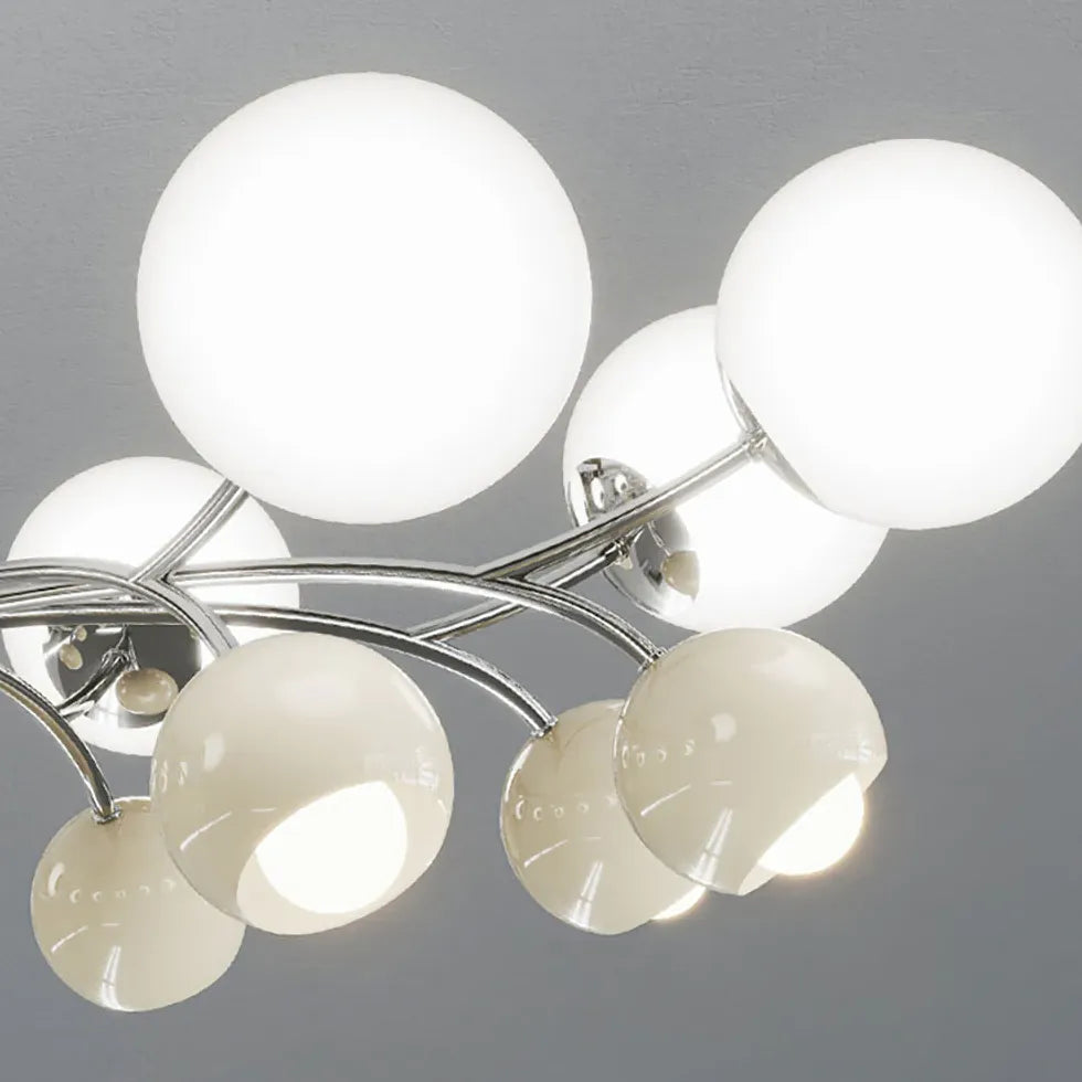 Two Tone Multi-Ball Radial Chandelier