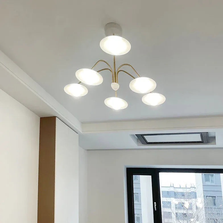 Lampara colgante industrial blanca para salón LED