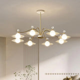 Layered Streamline Gold Pendant Light