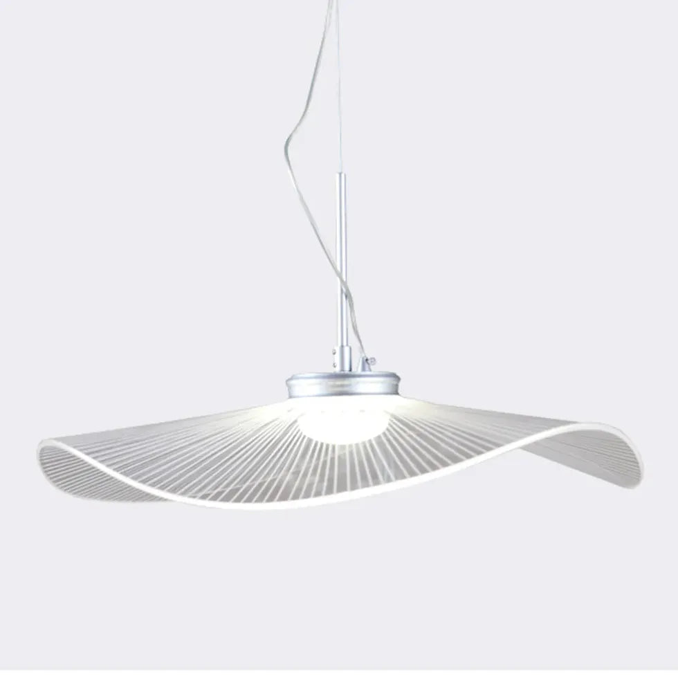 Lotus Leaf-shaped Modern White Acrylic Pendant Light