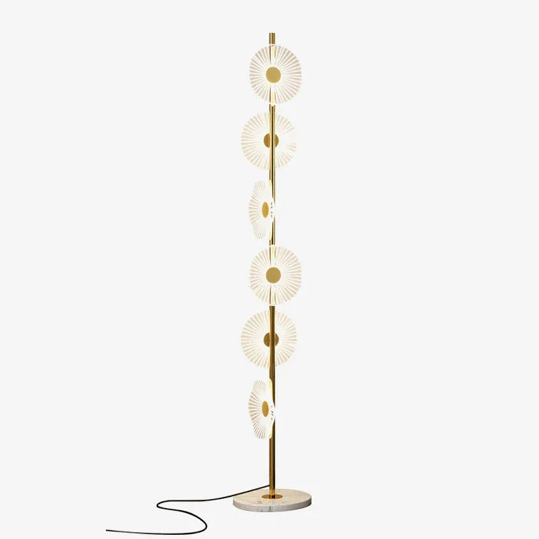 Multi-Head Acrylic Disc Decorative Floor Lamp