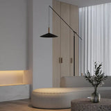 Cantilever Black Minimalist Plug-In Floor Lamp