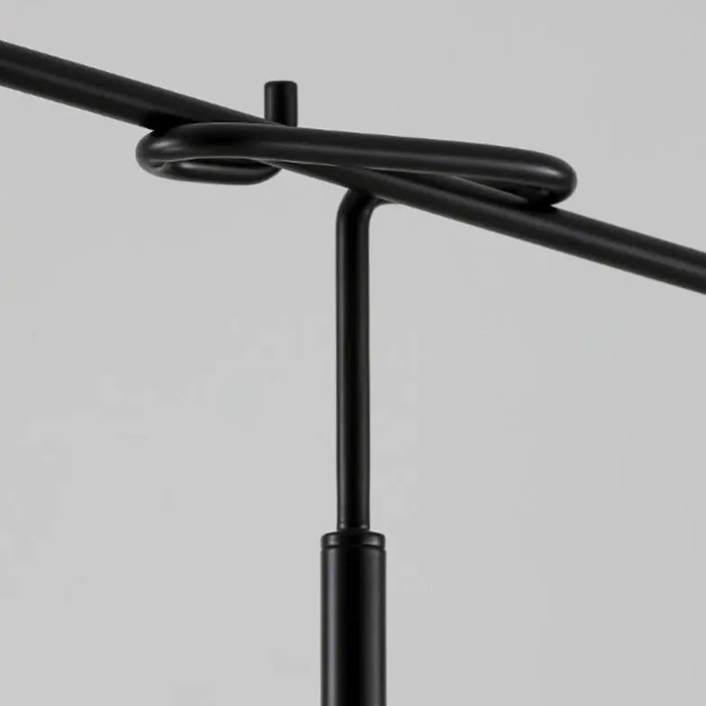 Cantilever Black Minimalist Plug-In Floor Lamp