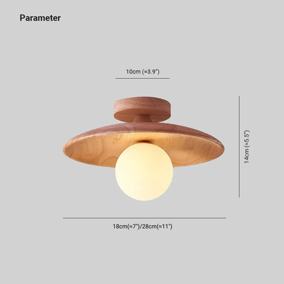 Lámparas de techo empotradas de madera modernas de madera natural 