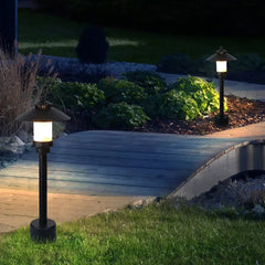 Luz de poste impermeable LED exterior patio